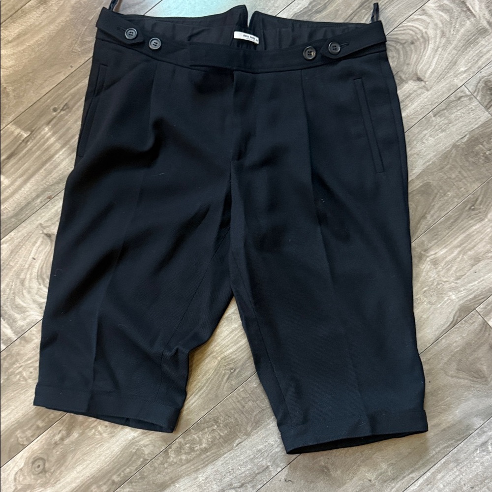 Miu Miu Elegant Black Shorts